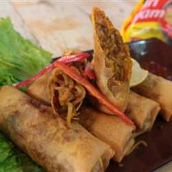 Asian spring Roll with indomie kari