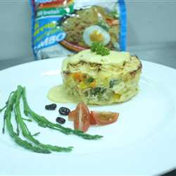 Indomie schottle with cream sauce