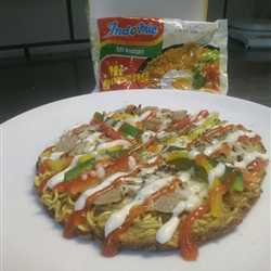 Indomie pizza bakso papprika