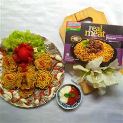 Perkedel Kentang Indomie Real Meat Isi Rendang