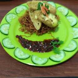 Mozami with asian sauce