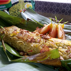 Indomie bakar goreng cabe ijo